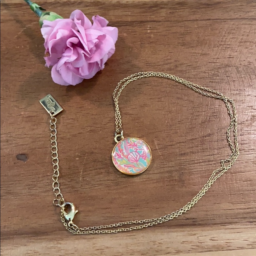 Lily Pulitzer Gold Charm Necklace - Scuba to Cuba